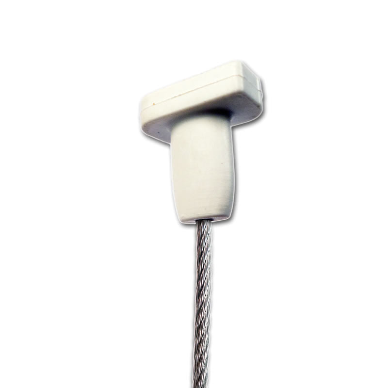 TS3W - Avanti topfix 'twist & click' hanger, 3m steel, white top - Pac ...